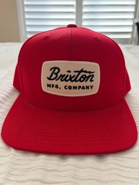 Brixton Red Patch Logo Snapback Hat